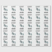 Papier Cadeau Licorne Connectée À L'Univers Licorne (Plat)