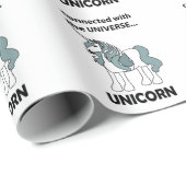 Papier Cadeau Licorne Connectée À L'Univers Licorne (Coin rond)