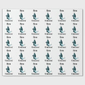 Papier Cadeau Licorne de mer narval drôle (Plat)