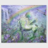 Papier Cadeau licorne et papillons (Plat)