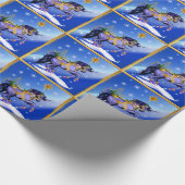 Papier Cadeau Licorne lumineuse de Noël (Coin)