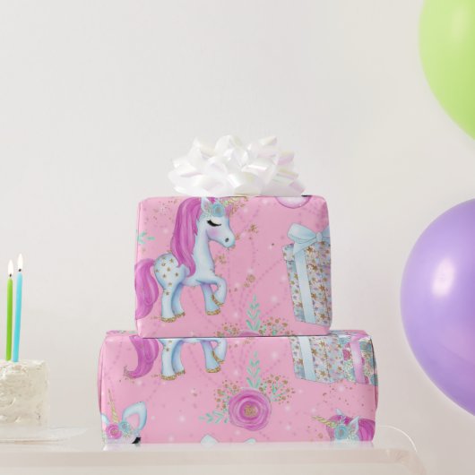 Papier Cadeau Licorne Magique (Cadeaux de fête)