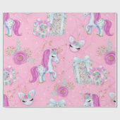 Papier Cadeau Licorne Magique (Plat)
