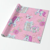 Papier Cadeau Licorne Magique (Déroulé)