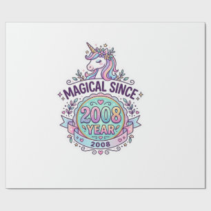 Papier Cadeau Licorne Magique Depuis Année Graphisme Zazzle D