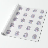 Papier Cadeau Licorne Magique Petite Équipe Conception Graphique (Déroulé)