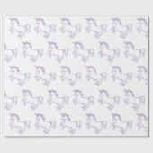 Papier Cadeau Licorne mignonne (Plat)