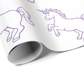 Papier Cadeau Licorne mignonne (Coin rond)