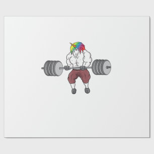 Papier Cadeau Licorne musculation salle de sport musculation cor
