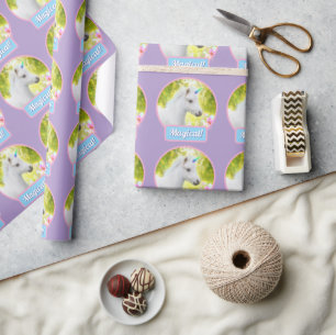 Papier Cadeau Licorne Poney Blanc