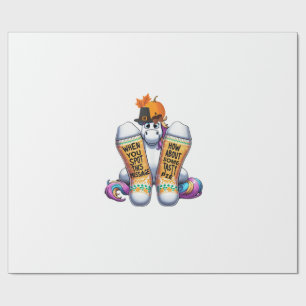 Papier Cadeau Licorne portant des chaussettes Hommes Femmes Enfa