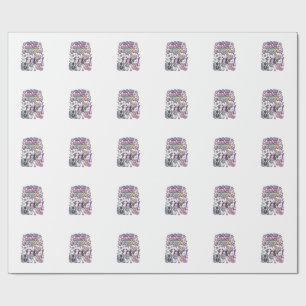 Papier Cadeau Licorne Rock Musique Licorne Charme Marketplace Ar