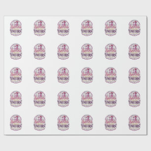 Papier Cadeau Licorne Santa's Licorne préférée