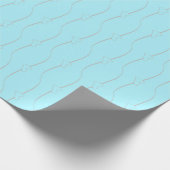 Papier Cadeau Lien cardiaque sur papier d'enveloppement turquois (Coin)