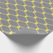 Papier Cadeau Lien de chaîne gris et jaune moderne et tendance (Coin)