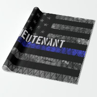 Lieutenant Thin Blue Line Drapeau désorganisé