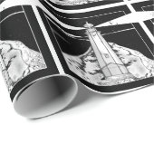 Papier Cadeau Lifhouse Nelson Nouvelle-Zélande (Coin rond)