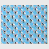 Papier Cadeau L'Iggy de Noël Greyhounds italien dans l'enveloppe (Plat)