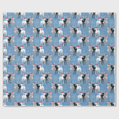 Papier Cadeau L'Iggy de Noël Greyhounds italien dans l'enveloppe (Plat)