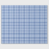 Papier Cadeau Light Blue and White Plaid Seamless Pattern (Plat)