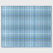 Papier Cadeau Light Blue Checkered Plaid Pattern Background (Plat)