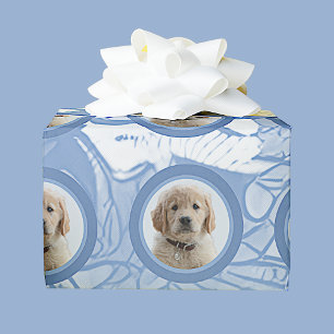 Papier Cadeau Light Blue Photo Pet Mom Grand-mère Amoureux des c