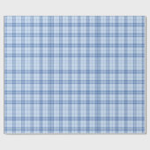 Papier Cadeau Light Blue Windowpane Plaid (Plat)