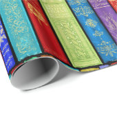 Papier Cadeau ~Light de temps d'histoire de ~ de bibliothèque et (Coin rond)