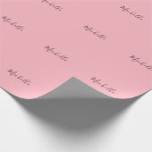 Papier Cadeau Light Pink Professional Unique Classic Handwriting (Coin)