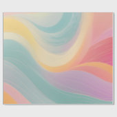 Papier Cadeau Ligne Abstraite arc-en-ciel (Plat)