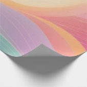 Papier Cadeau Ligne Abstraite arc-en-ciel (Coin)