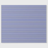Papier Cadeau Ligne Bleue Fin Bleu Bandes Classy Papier (Plat)