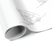 Papier Cadeau Ligne continue de chariot élévateur (Coin rond)