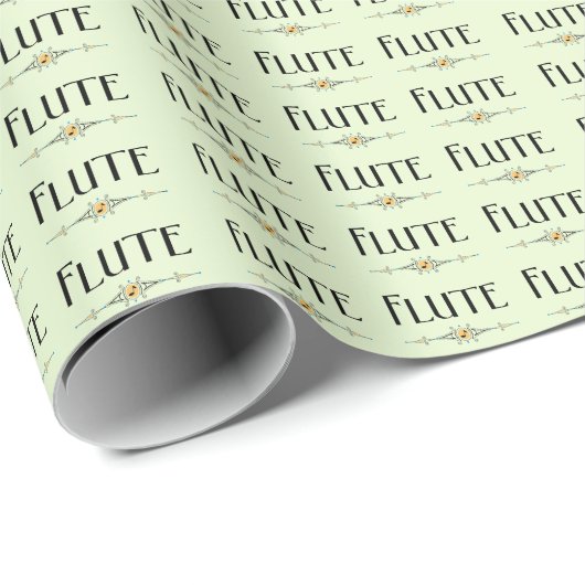 Papier Cadeau Ligne décorative Flute (Coin rond)