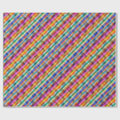 Papier Cadeau Ligne graphique colorée motif de papier (Plat)