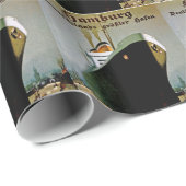 Papier Cadeau Ligne Hambourg-Amerika (Coin rond)