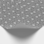 Papier Cadeau Ligne Mandala en noir et blanc Motif 4 (Coin)