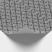 Papier Cadeau Ligne Mandala en noir et blanc Motif 8 (Coin)