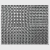 Papier Cadeau Ligne Mandala noir et blanc Motif 2 (Plat)