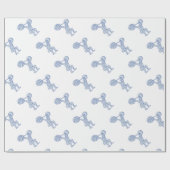 Papier Cadeau Ligne mono de levage d'haltère de haltérophile (Plat)