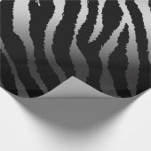 Papier Cadeau Ligne noire moderne Zebra Silver (Coin)