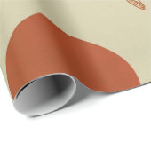 Papier Cadeau Ligne Protea Abstrait Formes botaniques tendance (Coin rond)