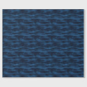 Papier Cadeau Lignes abstraites bleu foncé (Plat)