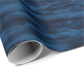 Papier Cadeau Lignes abstraites bleu foncé (Coin rond)