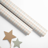 Papier Cadeau Lignes Abstraites Boho - Neutres