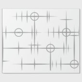 Papier Cadeau Lignes Abstraites cercles Motif gris (Plat)