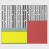 Papier Cadeau Lignes Abstraites et rectangles (Plat)