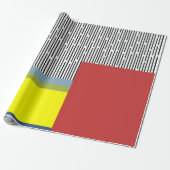 Papier Cadeau Lignes Abstraites et rectangles (Déroulé)