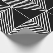 Papier Cadeau Lignes Art Déco Noir (Coin)