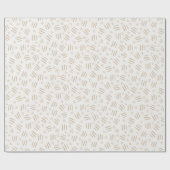 Papier Cadeau Lignes brunes Anniversaire abstrait (Plat)